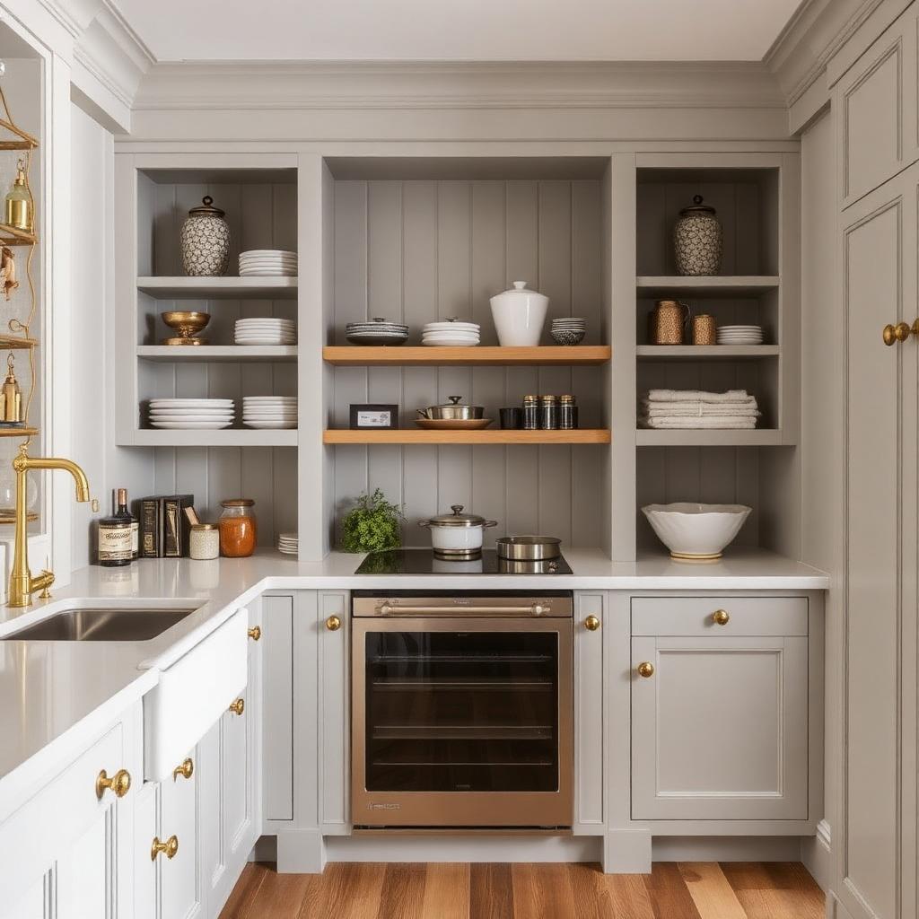 Built-in alcove cabinetry