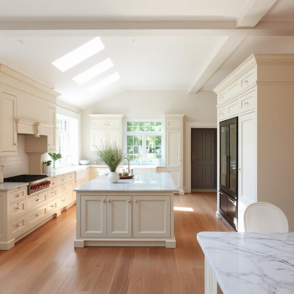 Open-plan in-frame kitchen